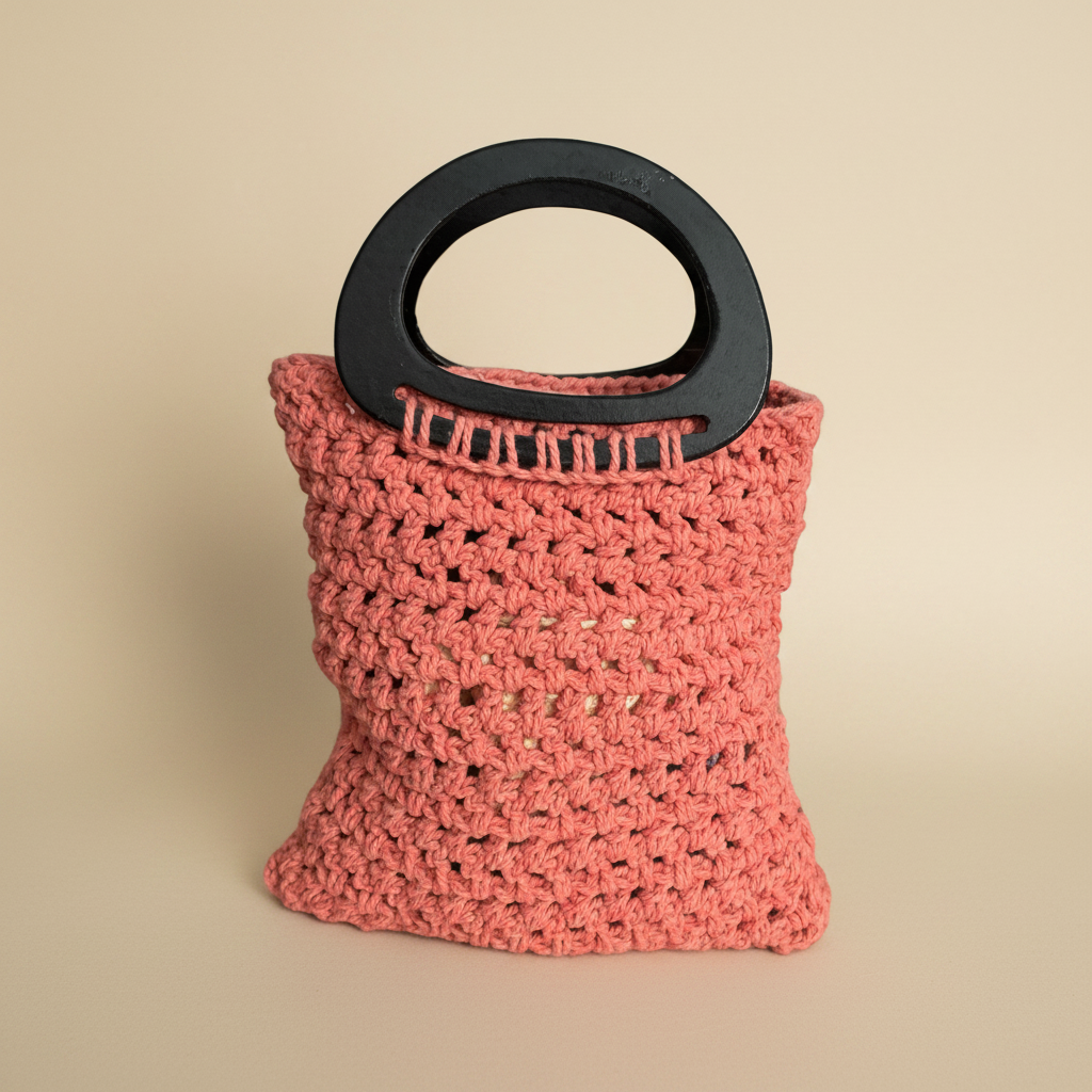 Coral Crochet Bag — Professional Photoshoot