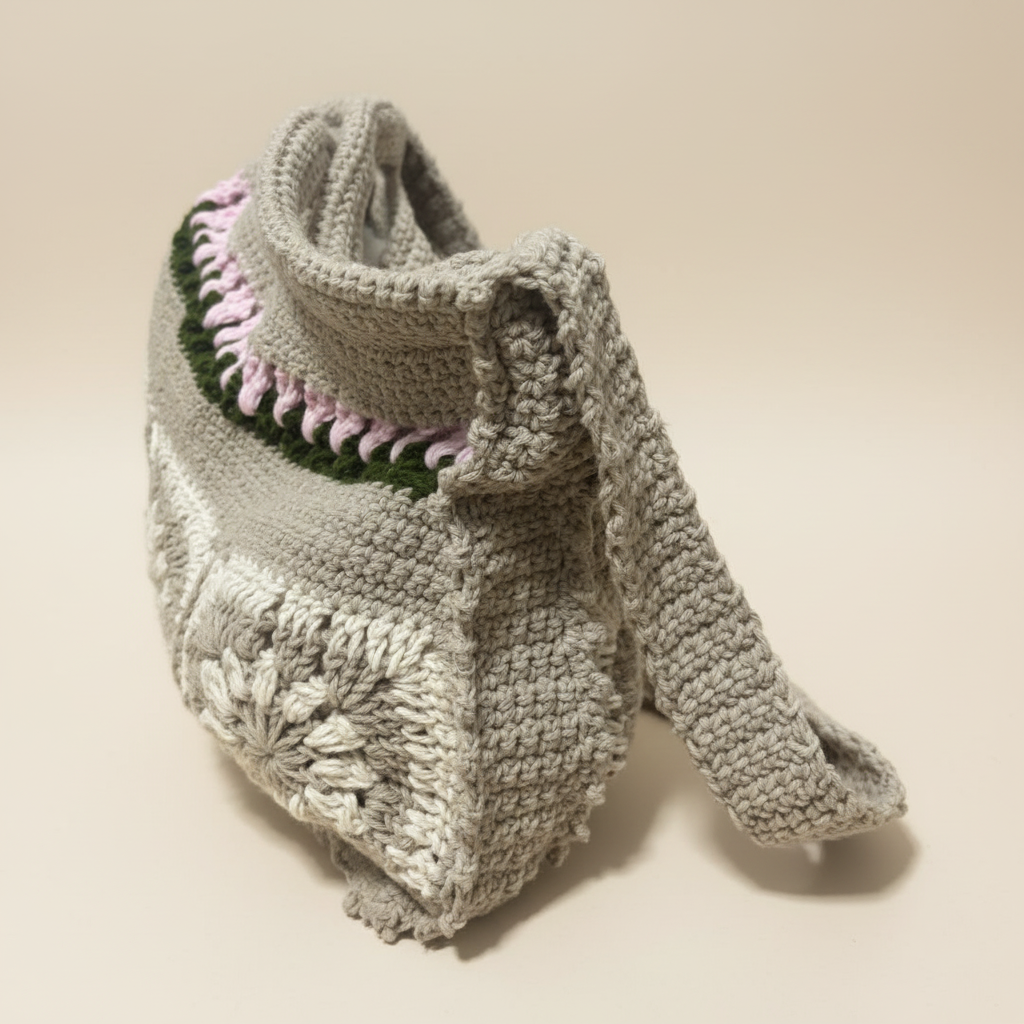 Crochet Bag – 3/4 Angle Product Shot