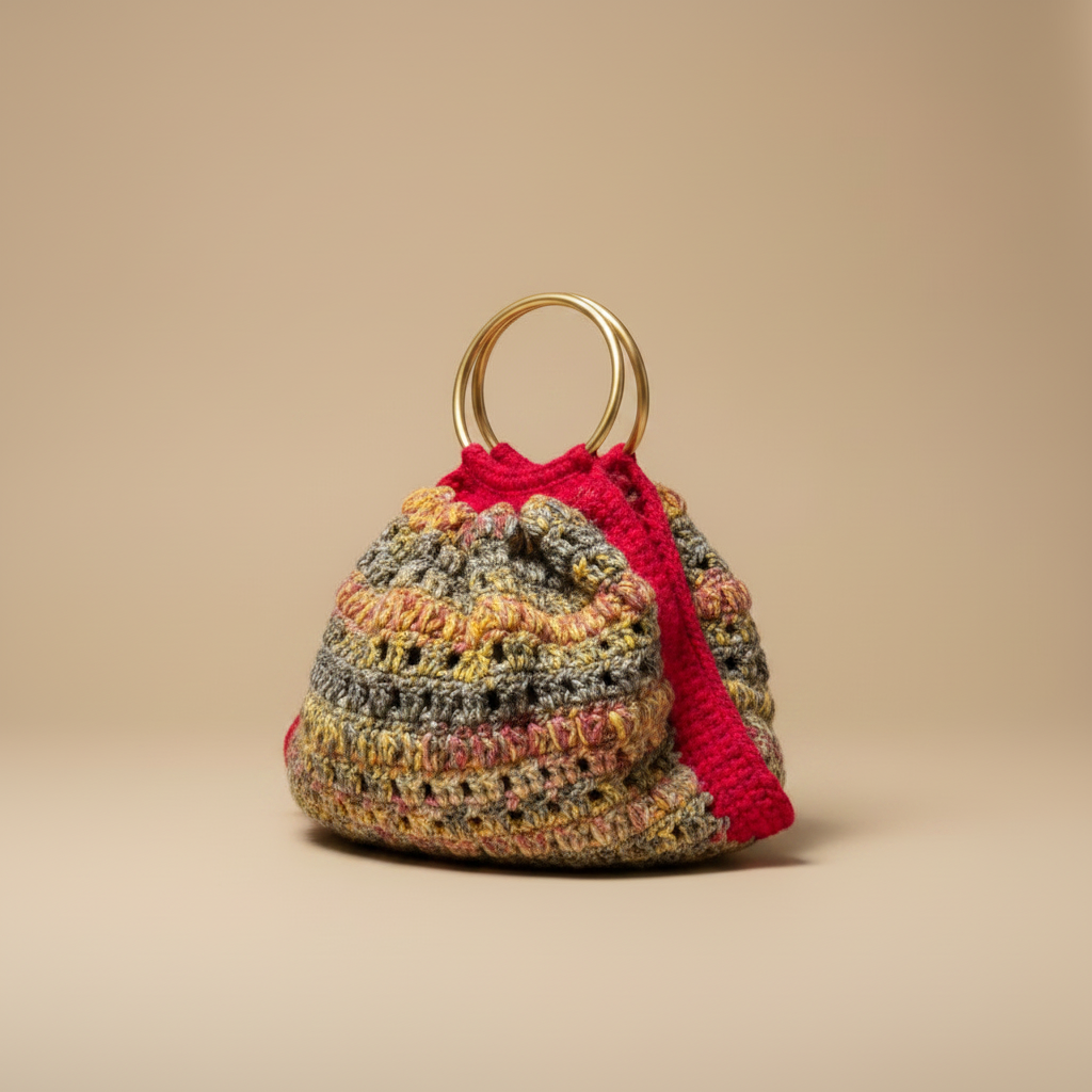 Crochet Bag — 3/4 Turn Studio Shot