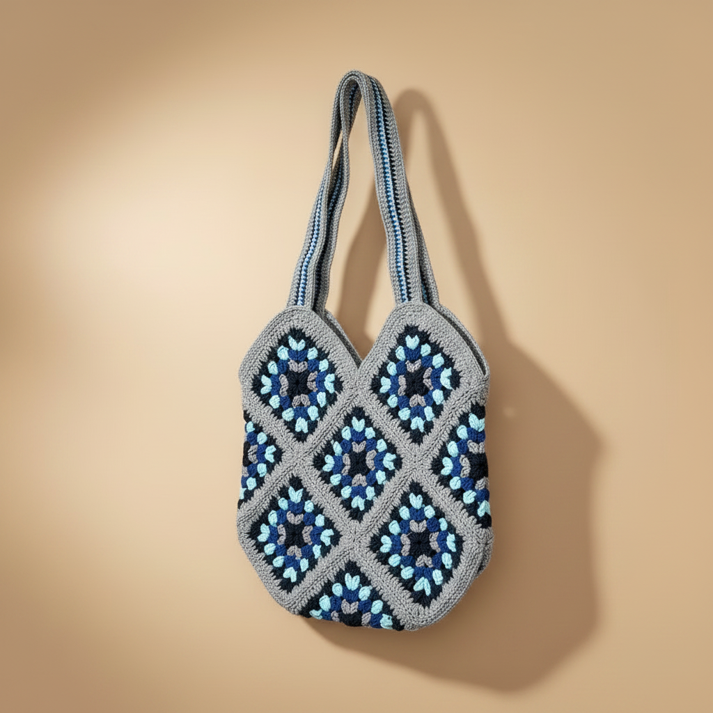Crochet Bag — 3/4 Turn Studio Shot