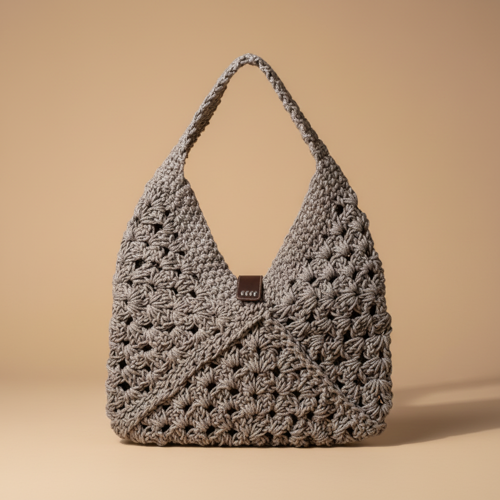 Crochet bag product photo – square