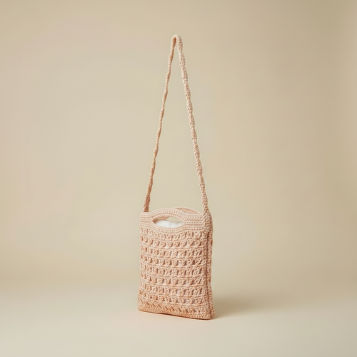 Crochet bag turned left