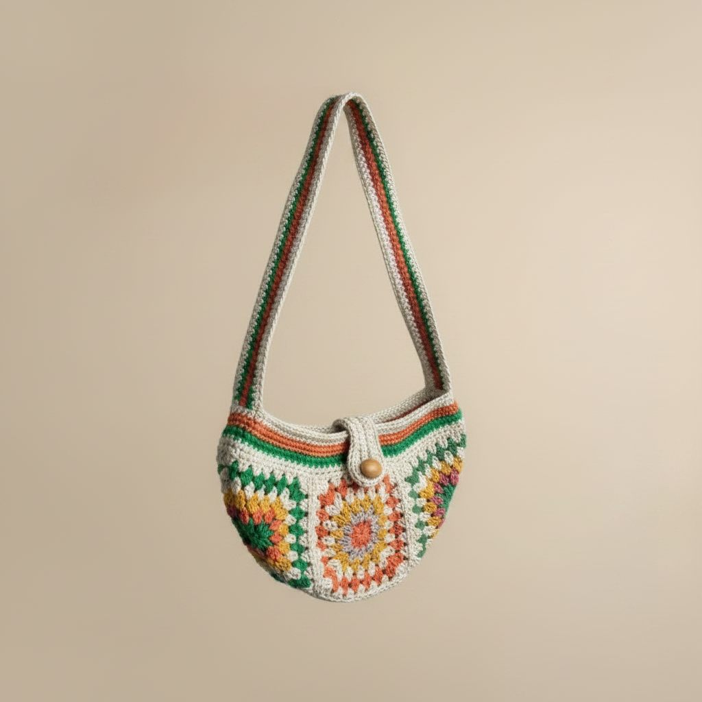 Crochet bag turned more to the left