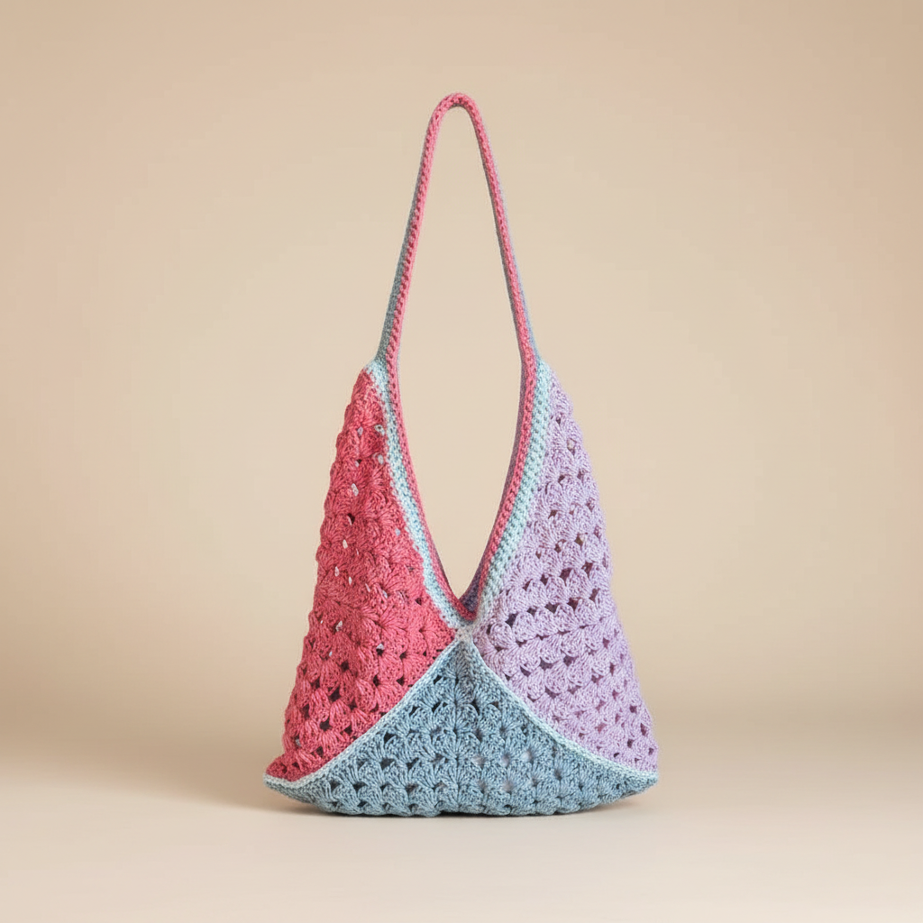 Crochet Bag – Upright Beige