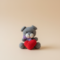 Crochet Bear — Professional Beige Background