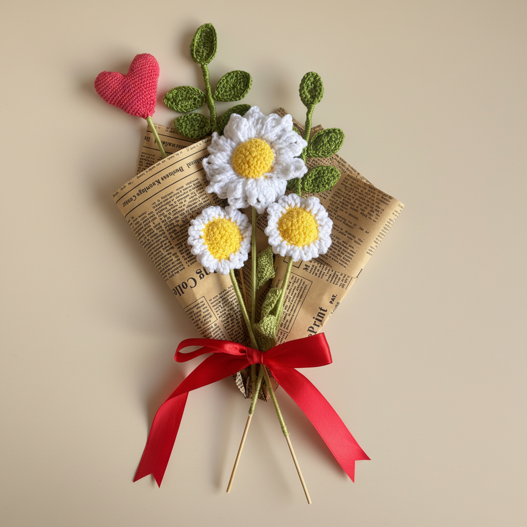 Crochet Bouquet — Professional Studio Shot