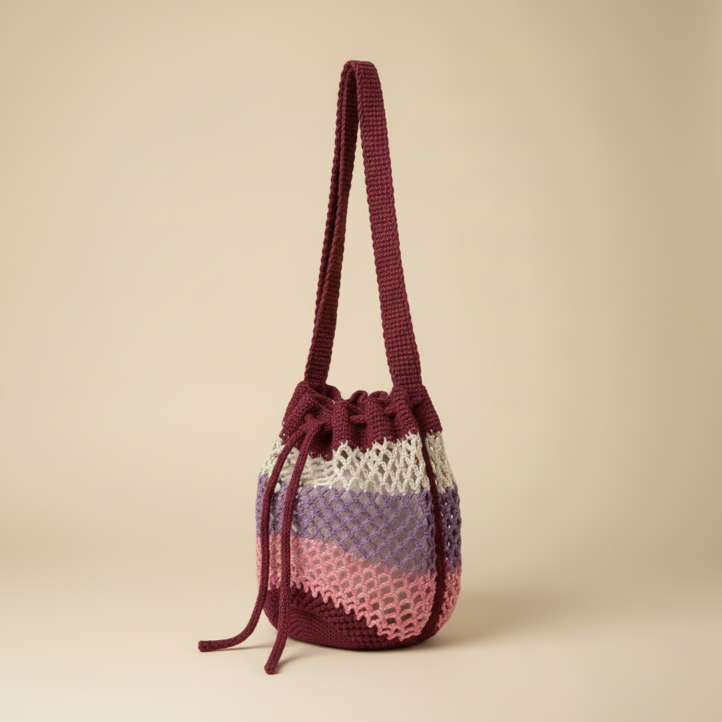Crochet Bucket Bag – 3/4 Turn