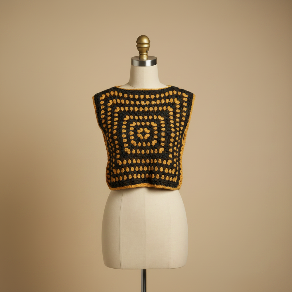 Crochet Crop Top - Vista Frontal