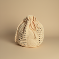 Crochet Drawstring Bag – Professional Product Photo