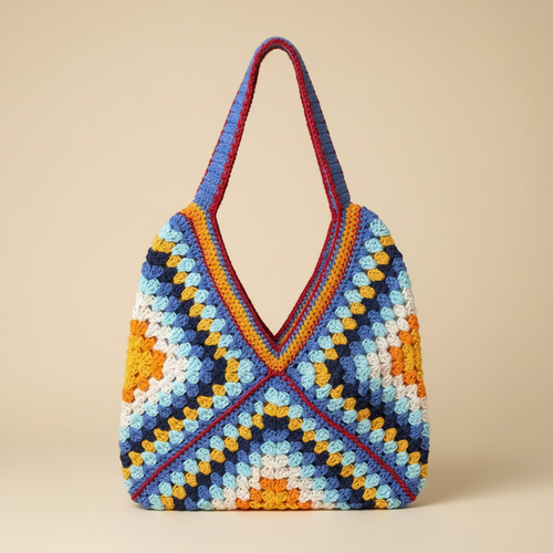 Crochet Granny Square Tote Bag