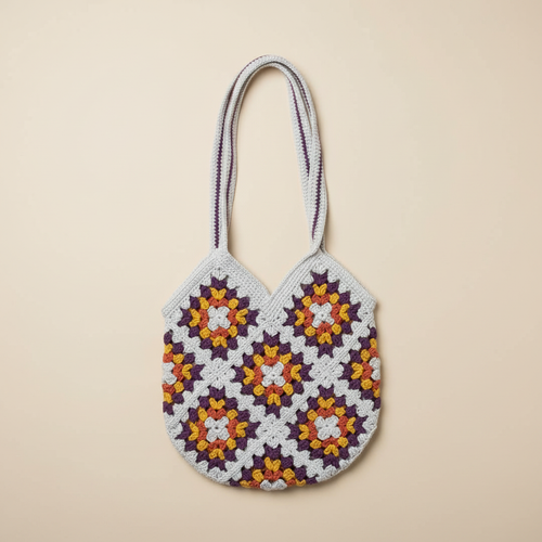 Crochet Granny Square Tote Bag
