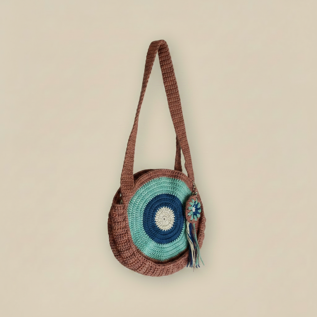 Crochet Round Bag — 3/4 Turn