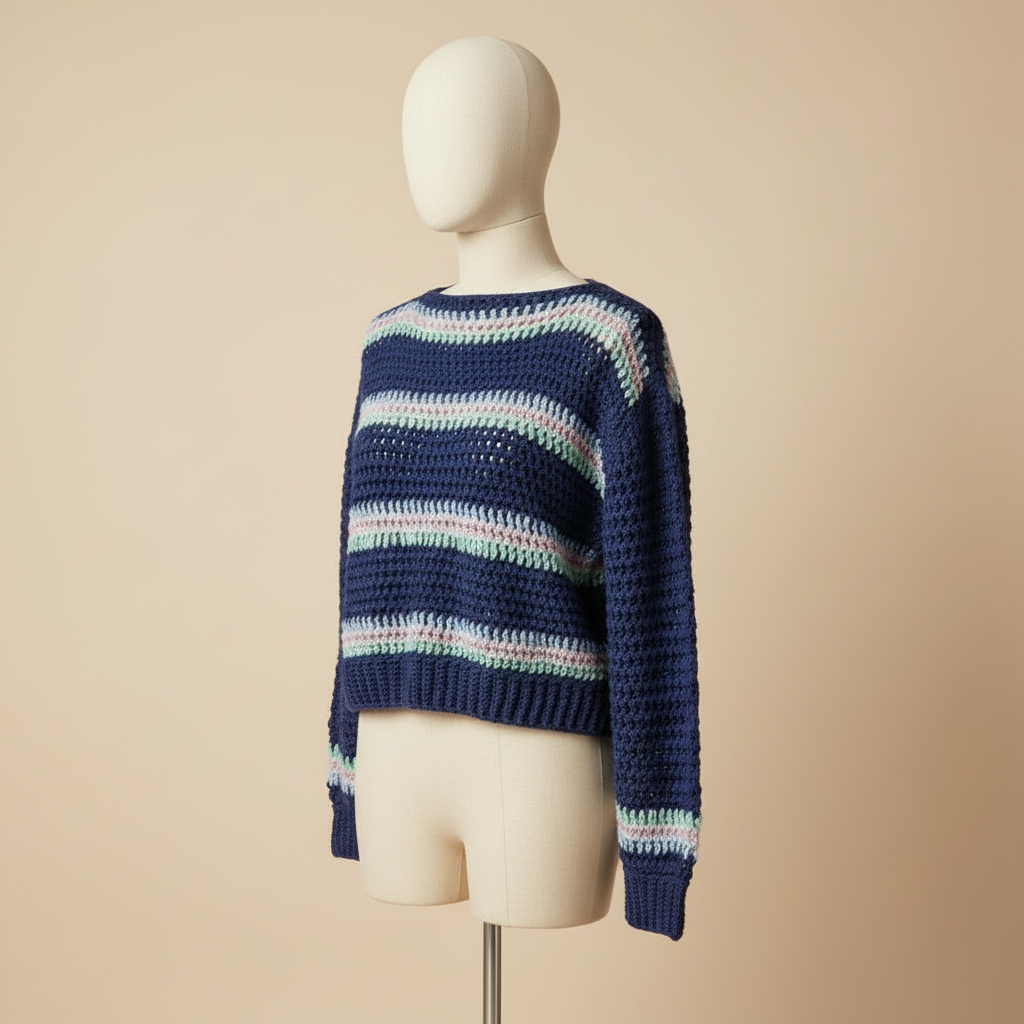 Crochet Sweater - Mannequin 3/4 Left