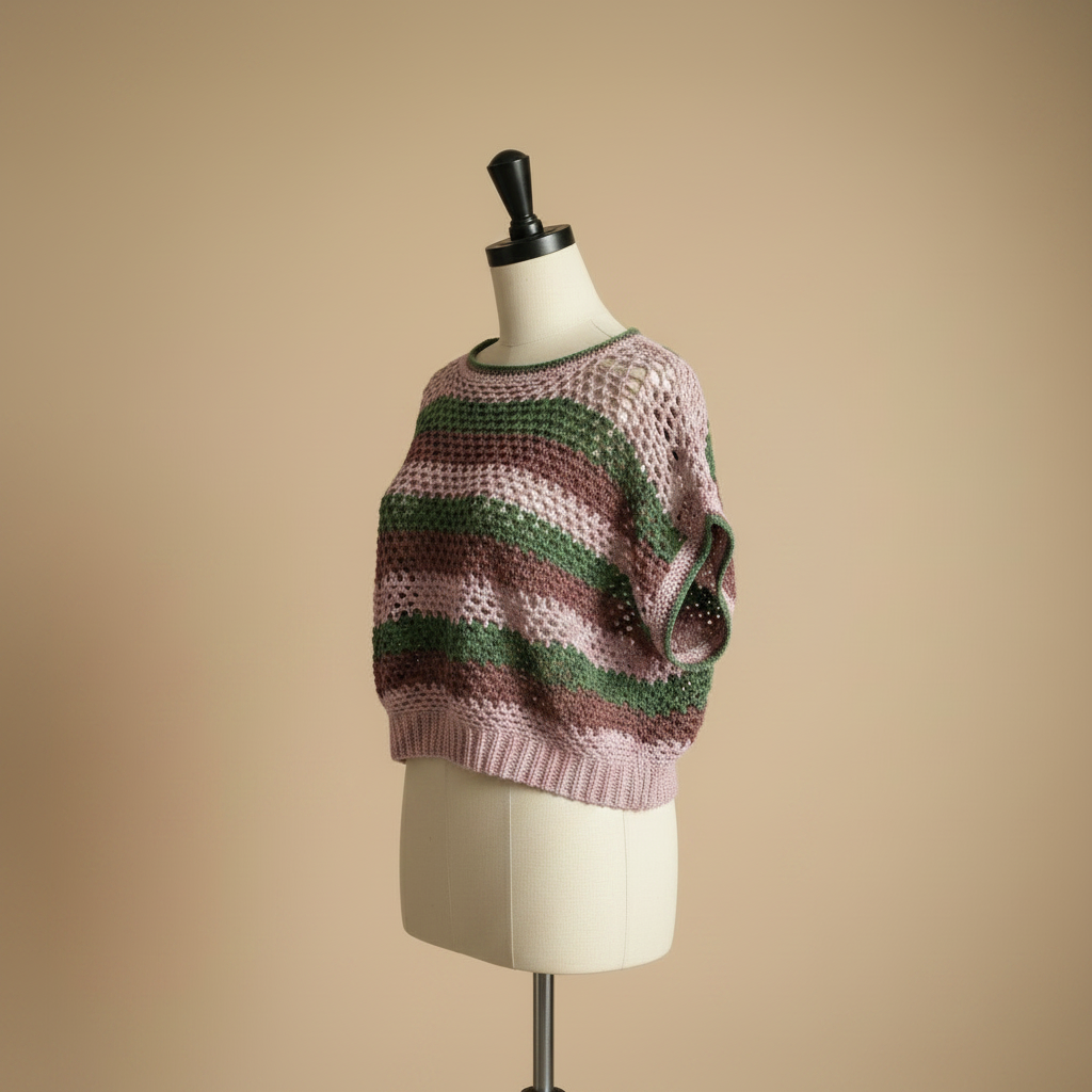 Crochet sweater mannequin turned left 1:1