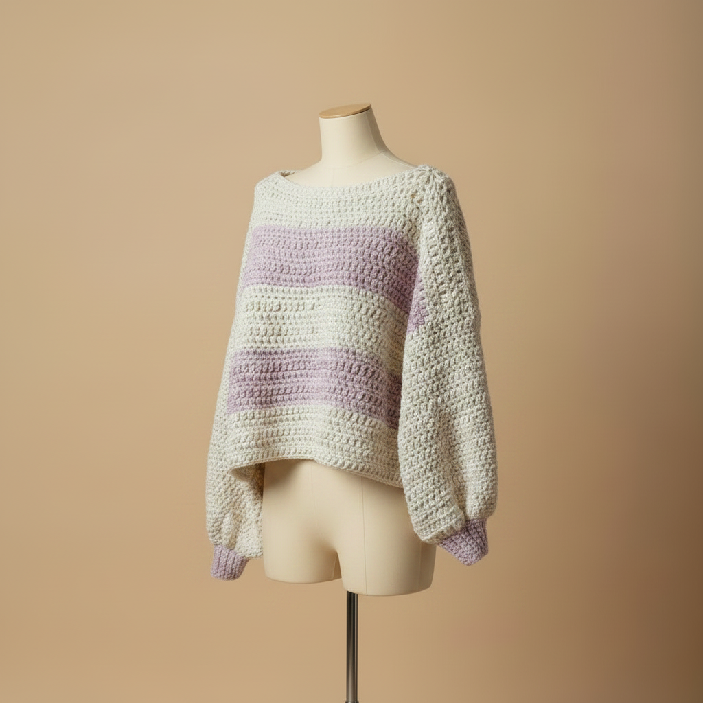 Crochet Sweater Mannequin Turned Left
