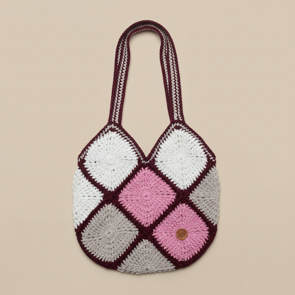 Crochet Tote Bag – Professional Product Shot