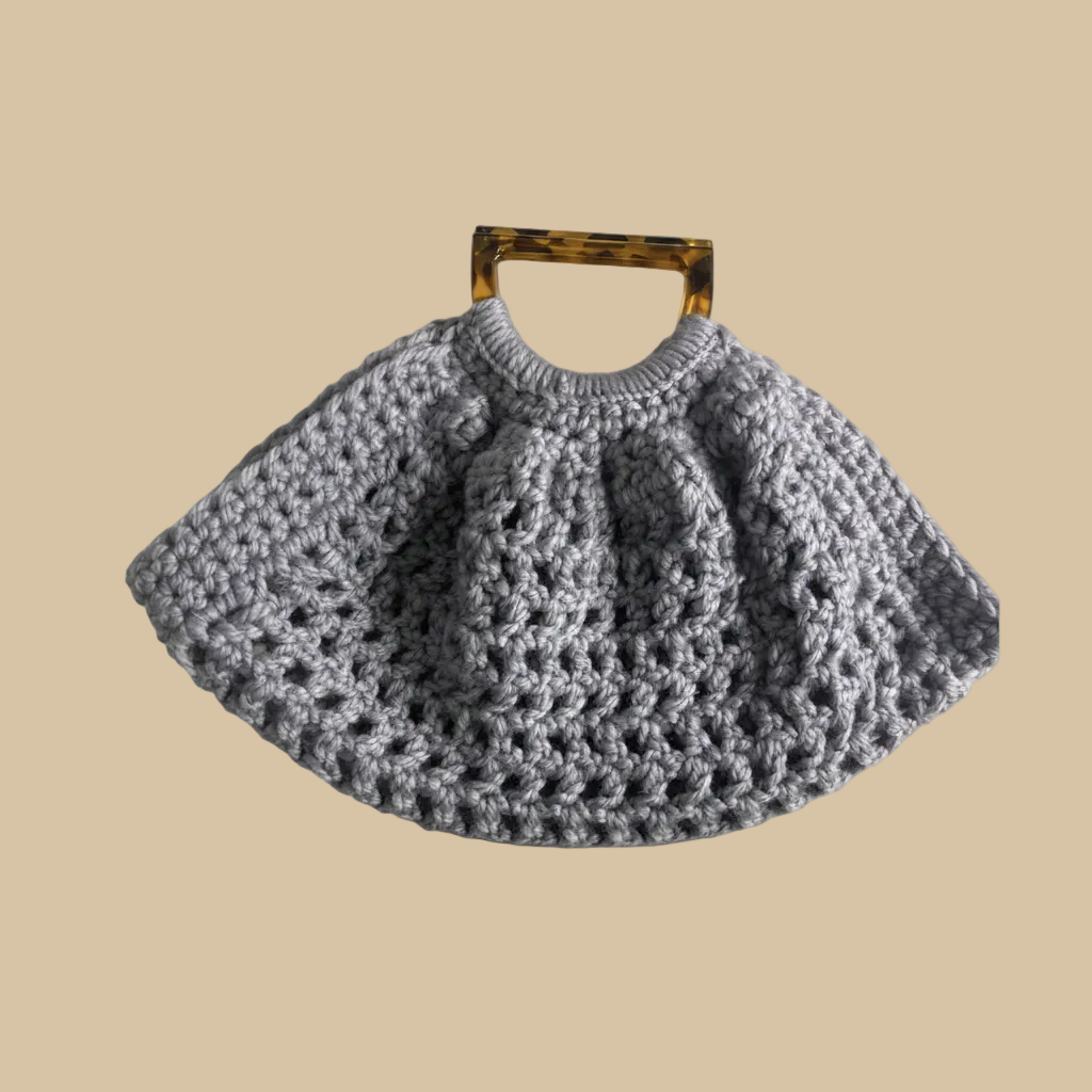 Grey Crochet Bag — Professional Photoshoot