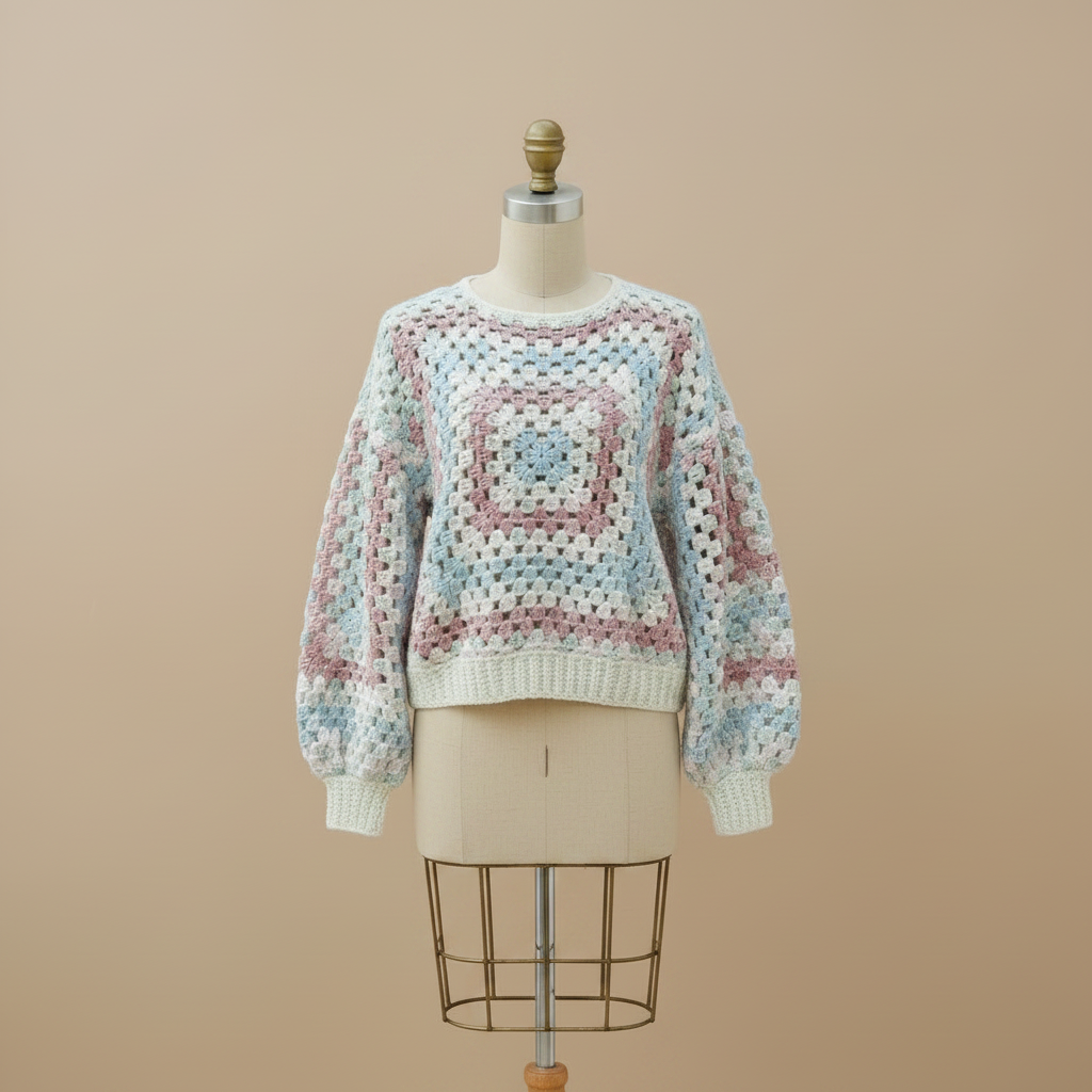 Jersey Crochet Pastel - Maniquí Beige