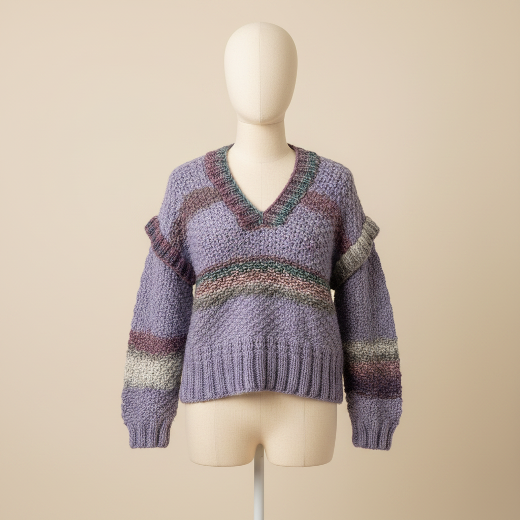 Lavender Crochet Sweater – Professional Photoshoot