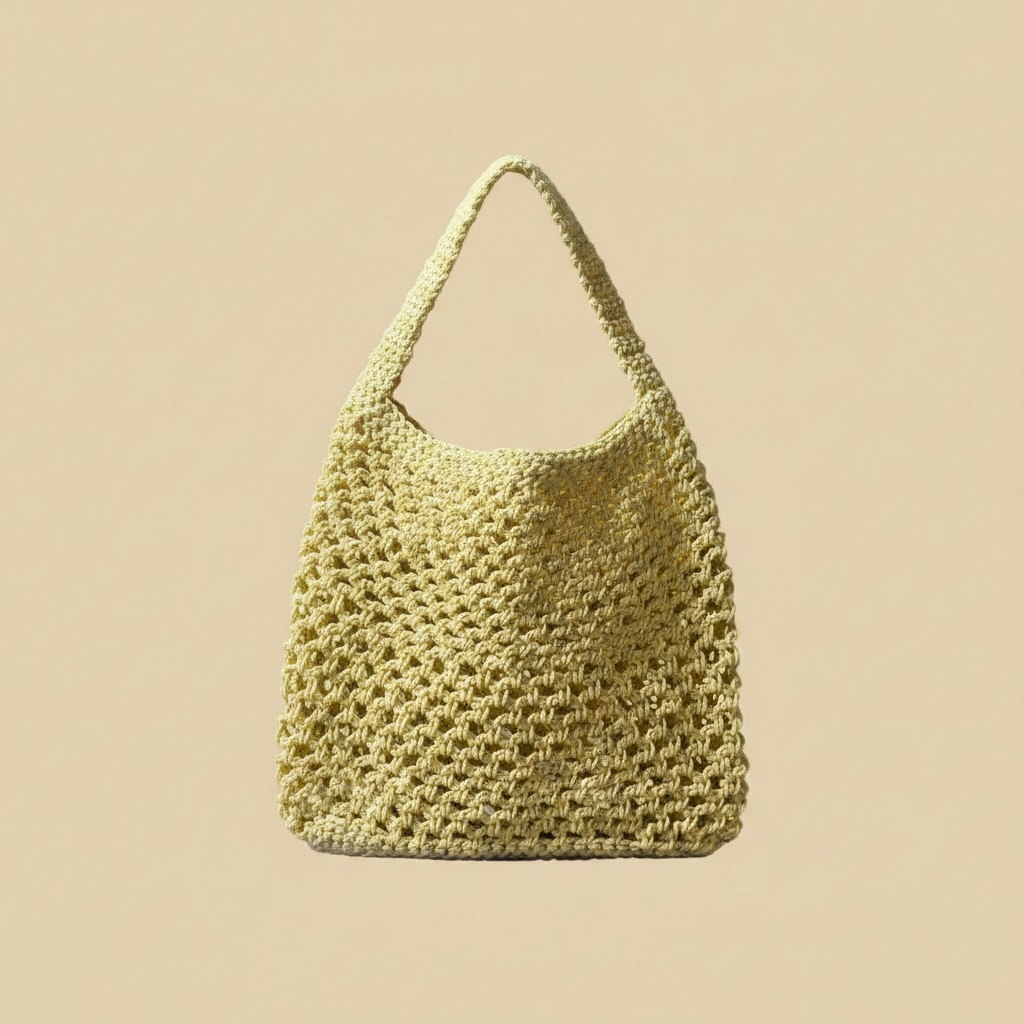 Lime Green Crochet Tote – Straightened