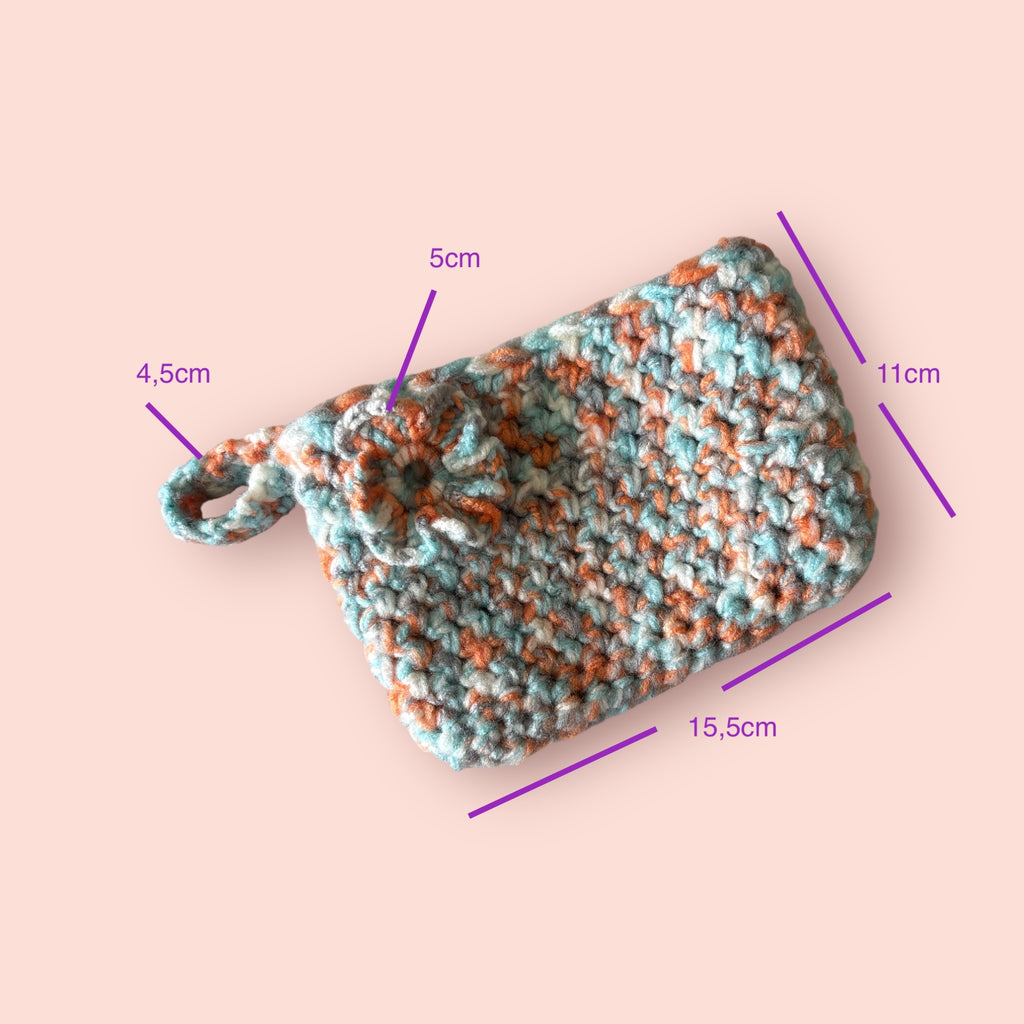 BOLSO TEJDO A CROCHET ESTILO BANDOLERA CON MONEDERO