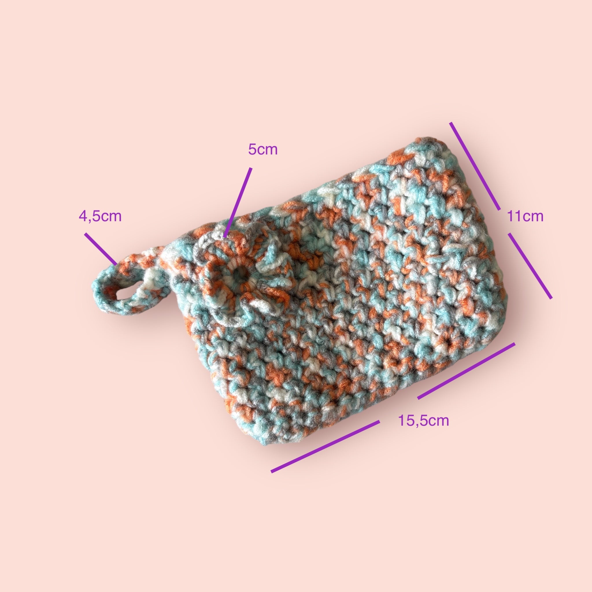 BOLSO TEJDO A CROCHET ESTILO BANDOLERA CON MONEDERO