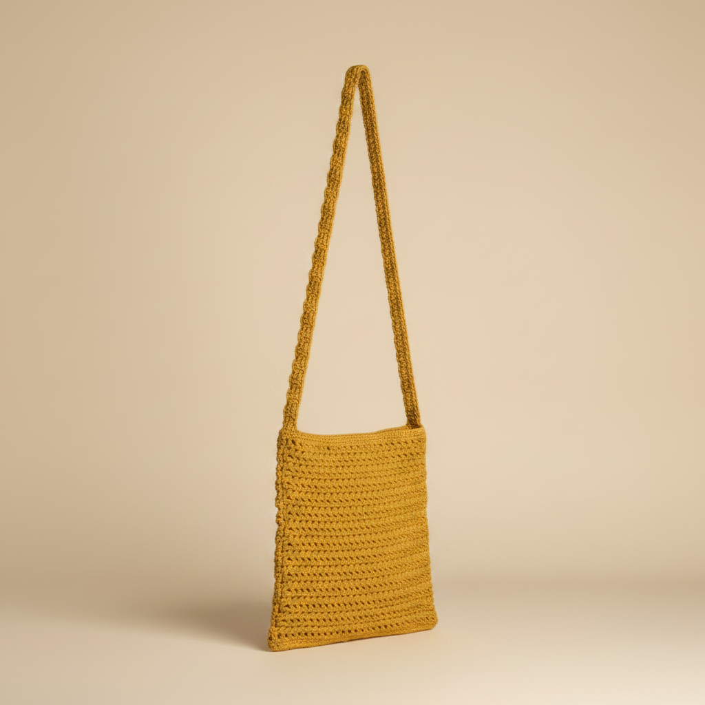 Mustard Crochet Bag — Turned Left
