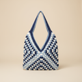 Navy Blue Crochet Tote – Product Shot