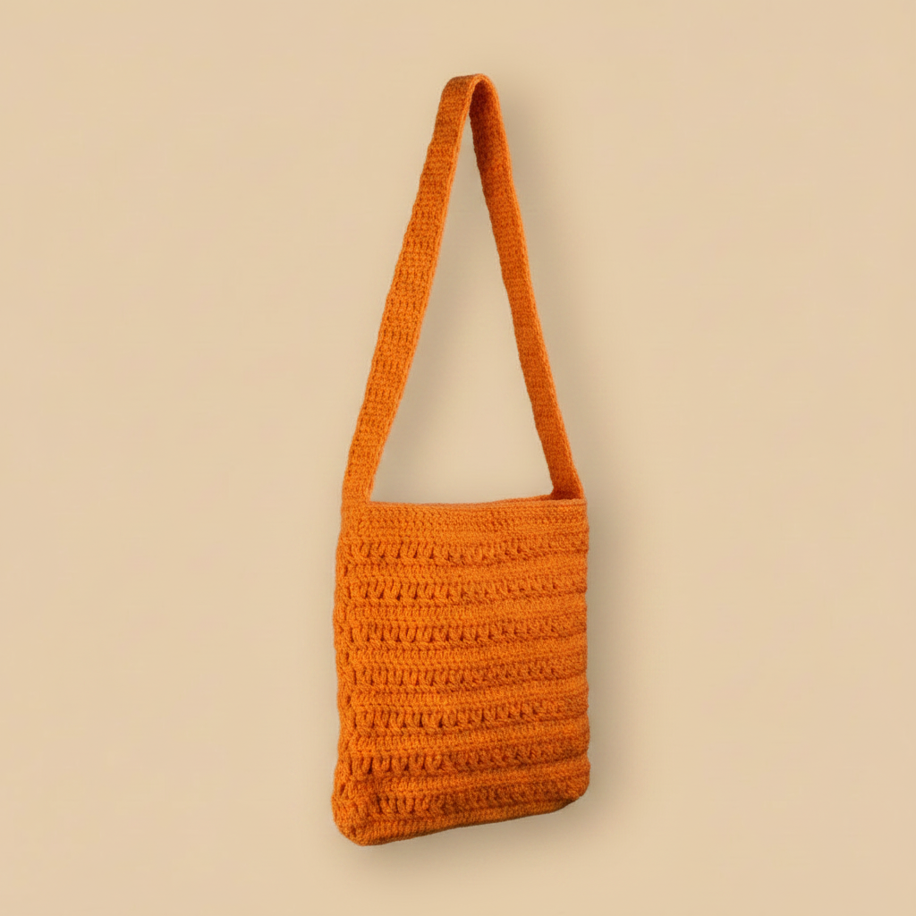 Orange Crochet Bag — Turned Left