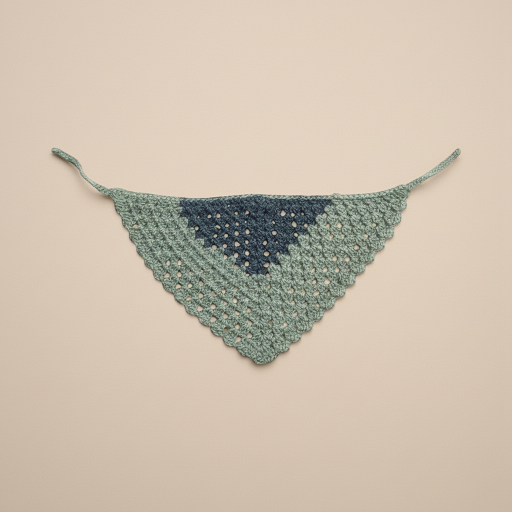 Pañuelo Verde Flat Lay Beige