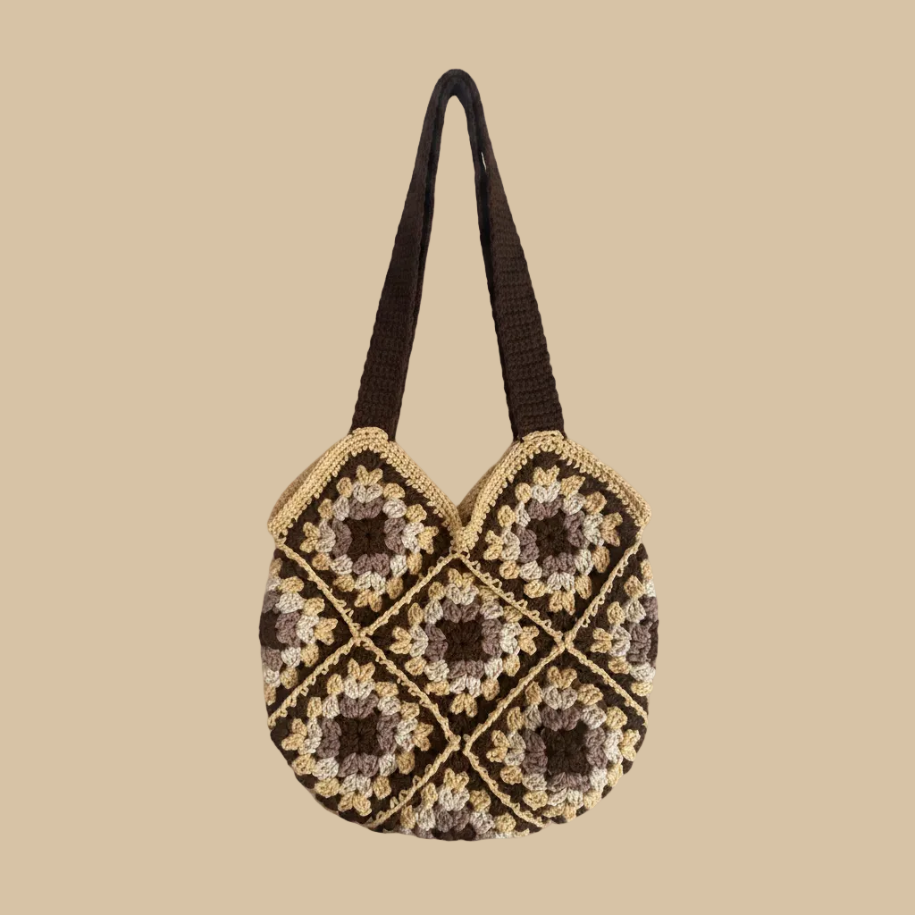 Photoshoot profesional bolso crochet marrón