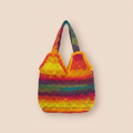 Rainbow Crochet Bag — Professional Studio Shot