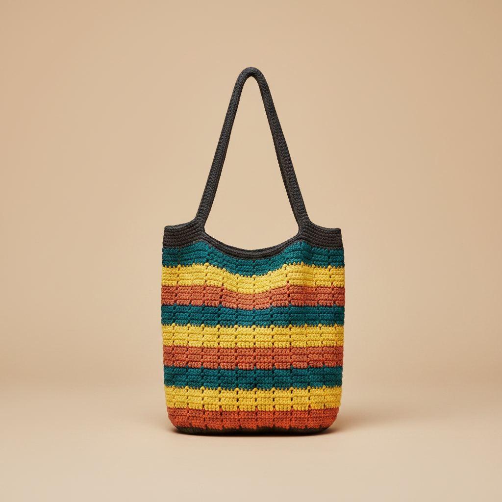 Rainbow Crochet Bag — Studio Beige