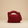Red Crochet Bag - Studio Shot