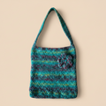 Teal Crochet Bag — Studio Beige