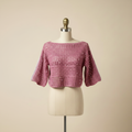 Top crochet rosa sin lazo